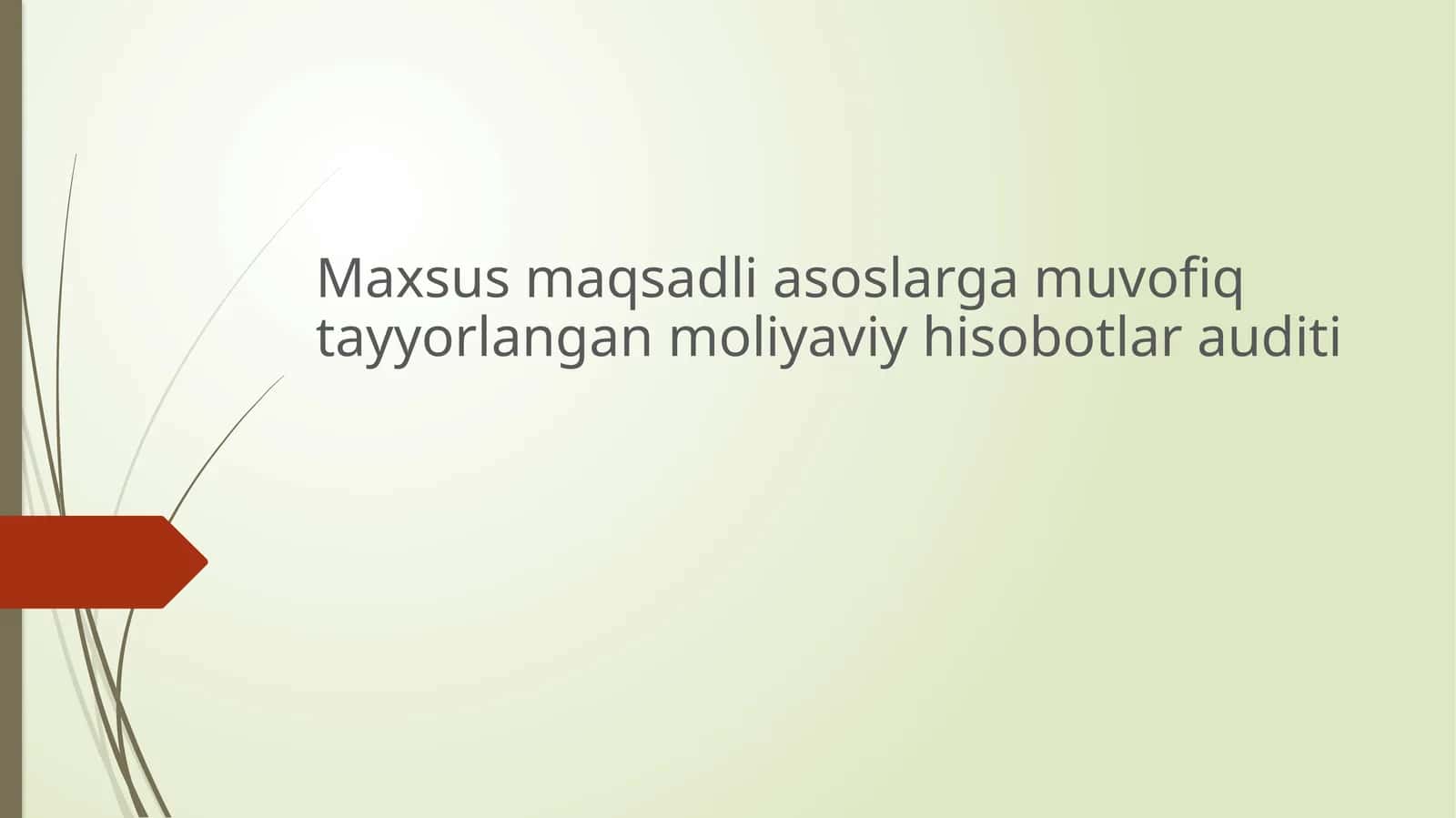 Moliyaviy hisobotlar audit