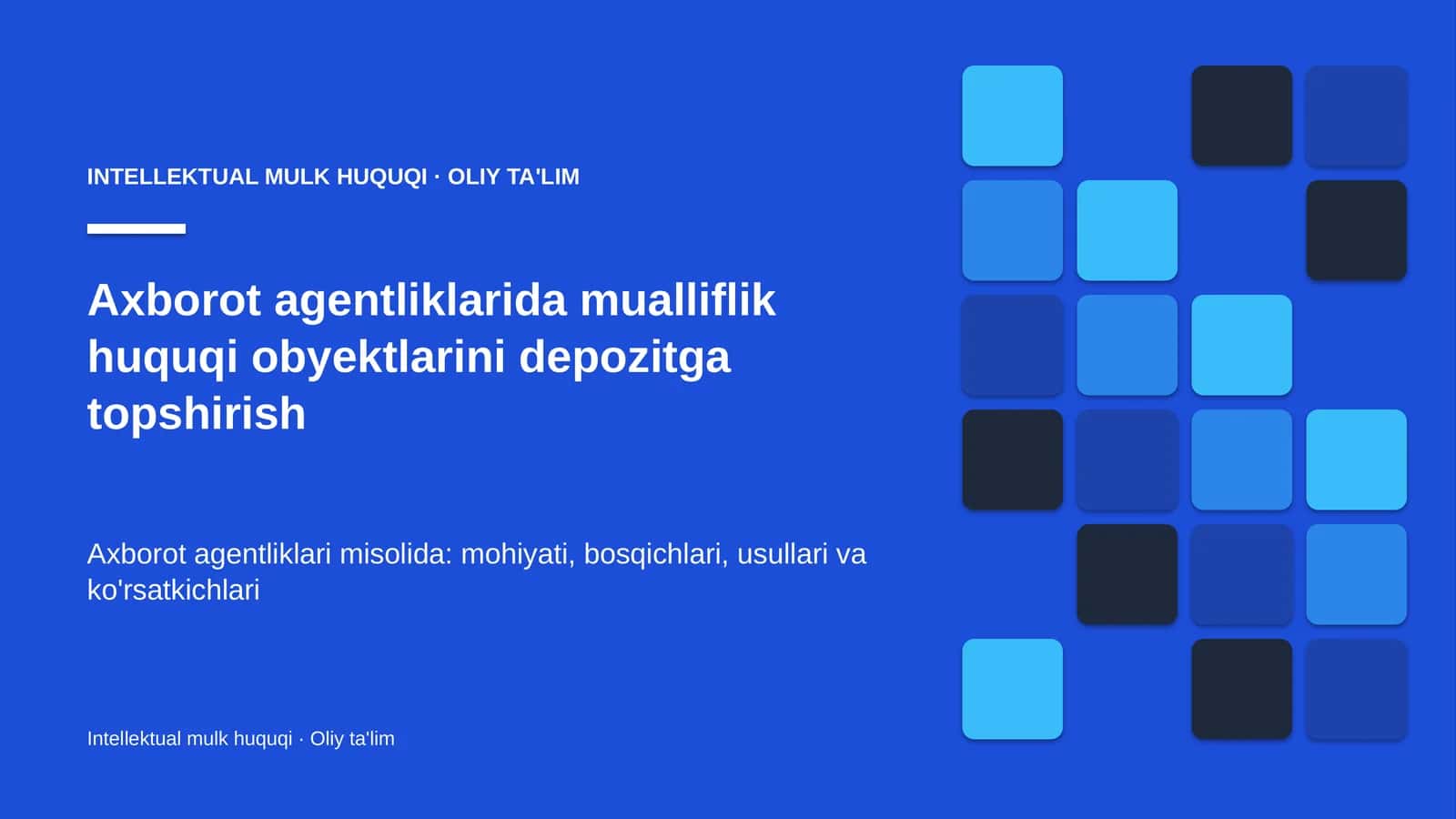 axborot agentliklarida mualliflik huquqi obyektlarini depozitga topshirish 8197