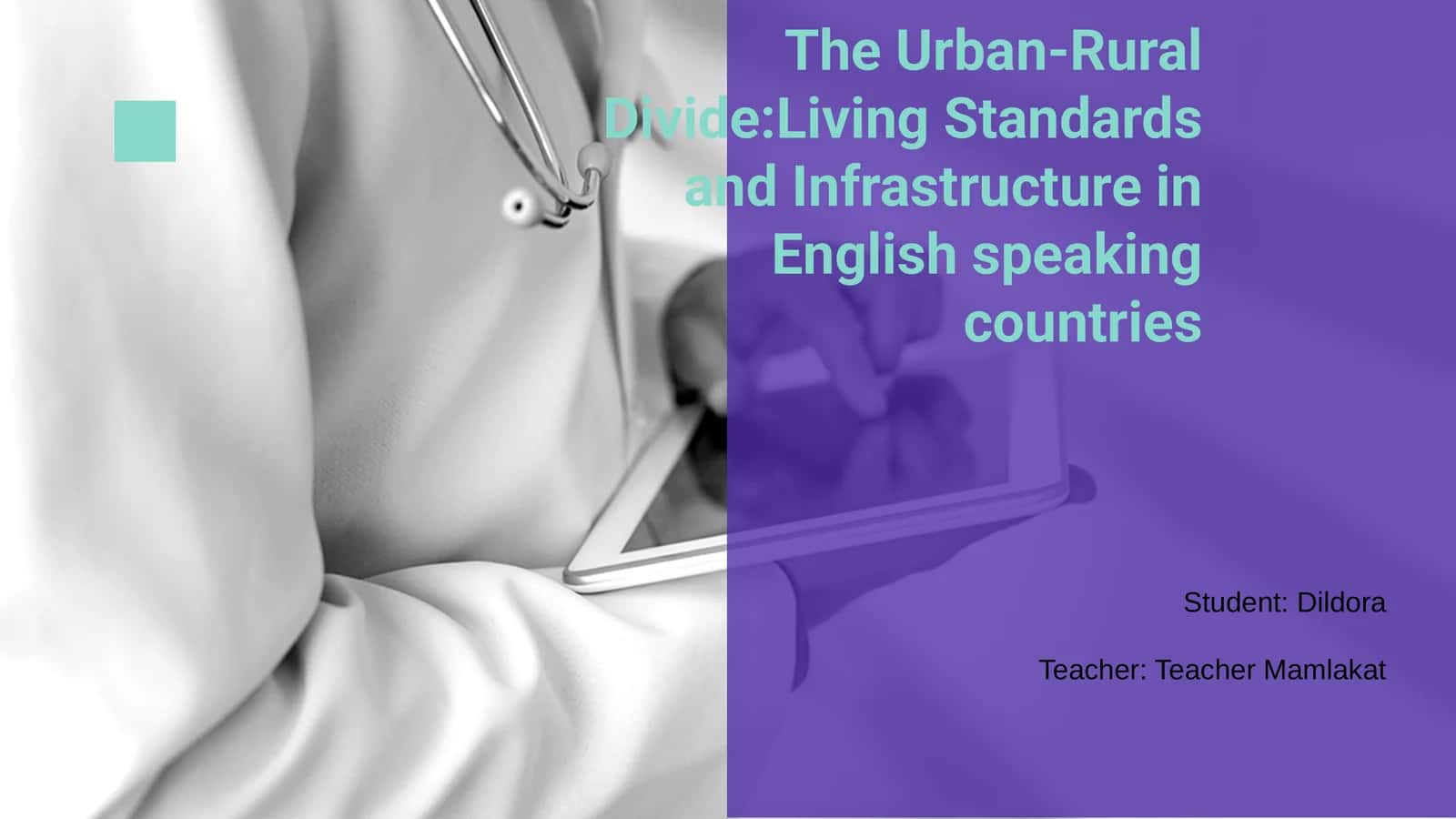 The Urban-Rural Divide: Living Standards and Infrastructure in English speaking countries