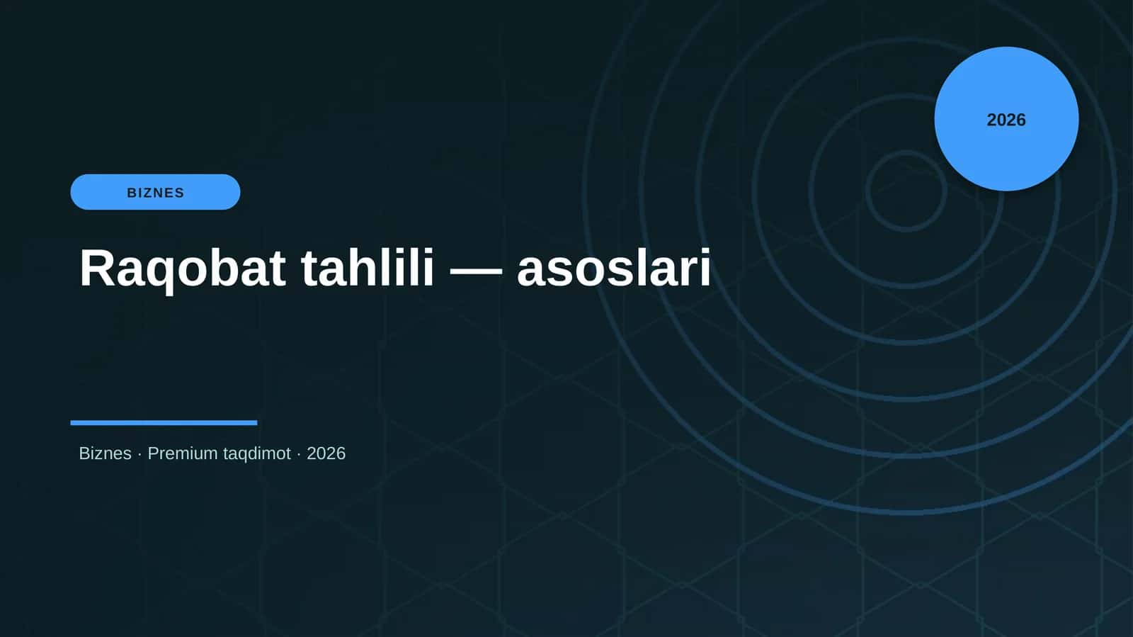 Raqobat tahlili — asoslari