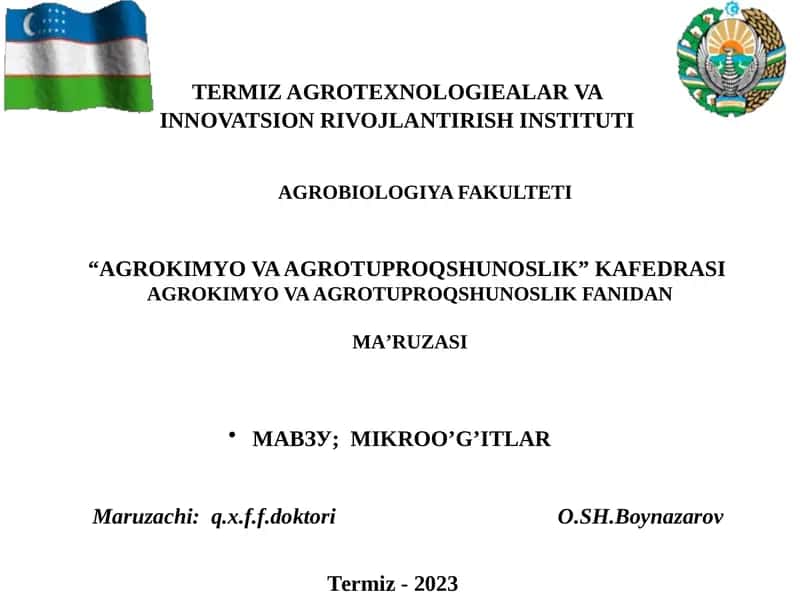 MIKROO’G’ITLAR