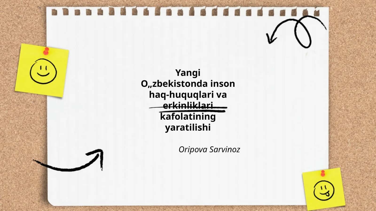 Yangi O‘zbekiston Konstitutsiyasida inson huquqlari va erkinliklari kafolatining yaratilishi