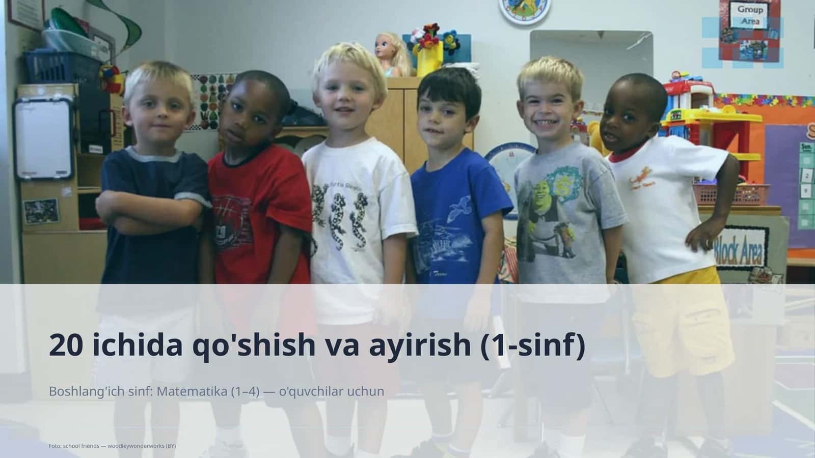 20 ichida qo'shish va ayirish (1-sinf)