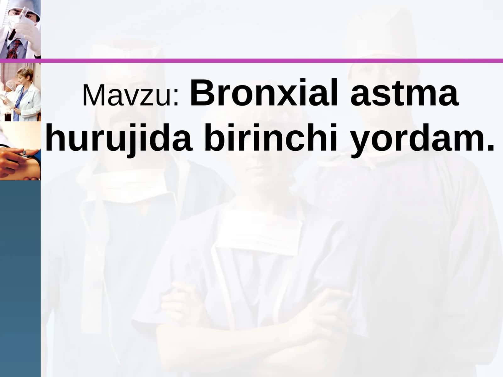 Bronxial astma hurujida birinchi yordam