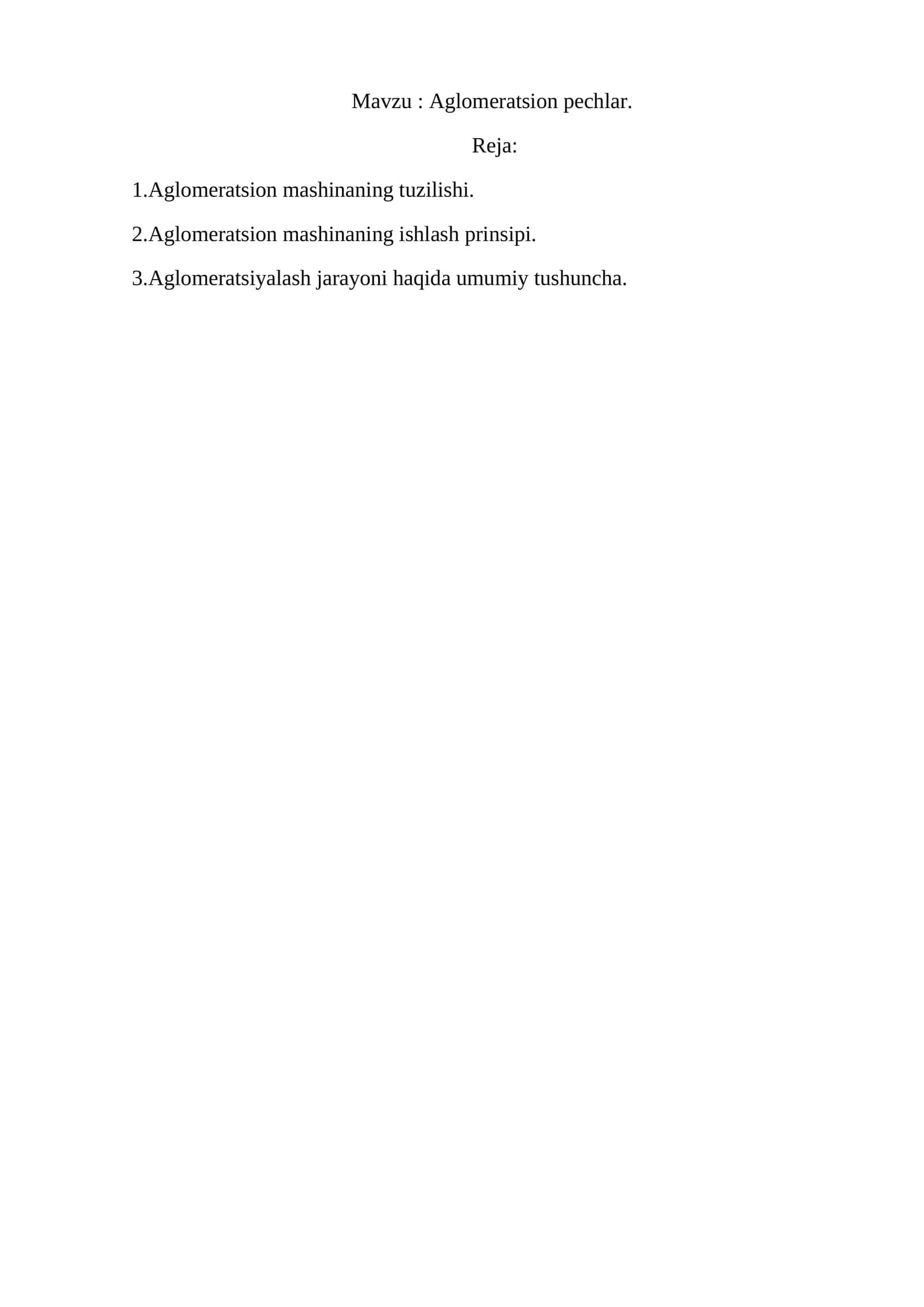 Aglomeratsion pechlar