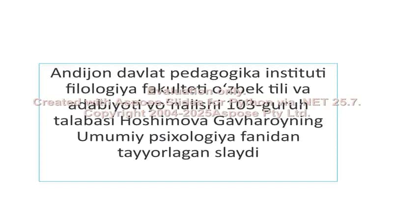 Umumiy psixologiya slaydi