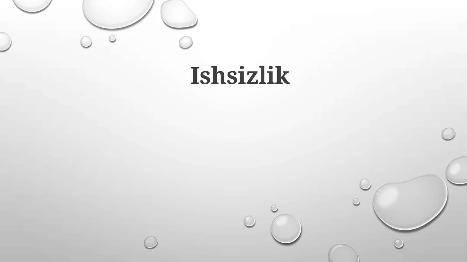 Ishsizlik