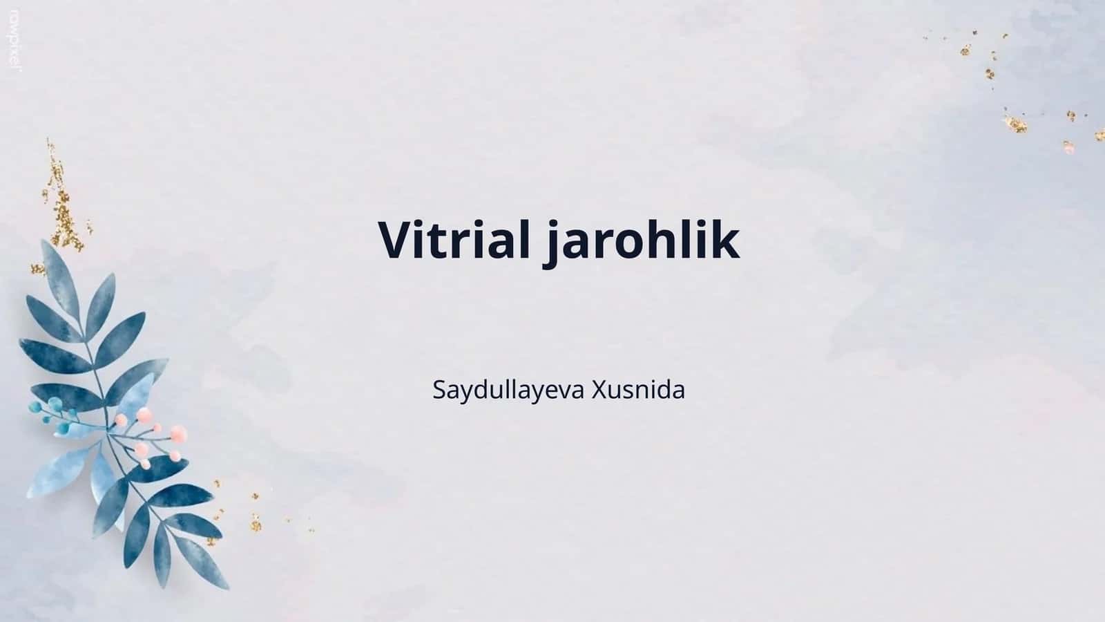 Vitrial jarohlik