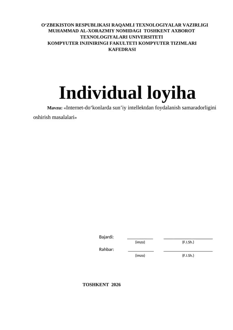 Individual loyiha