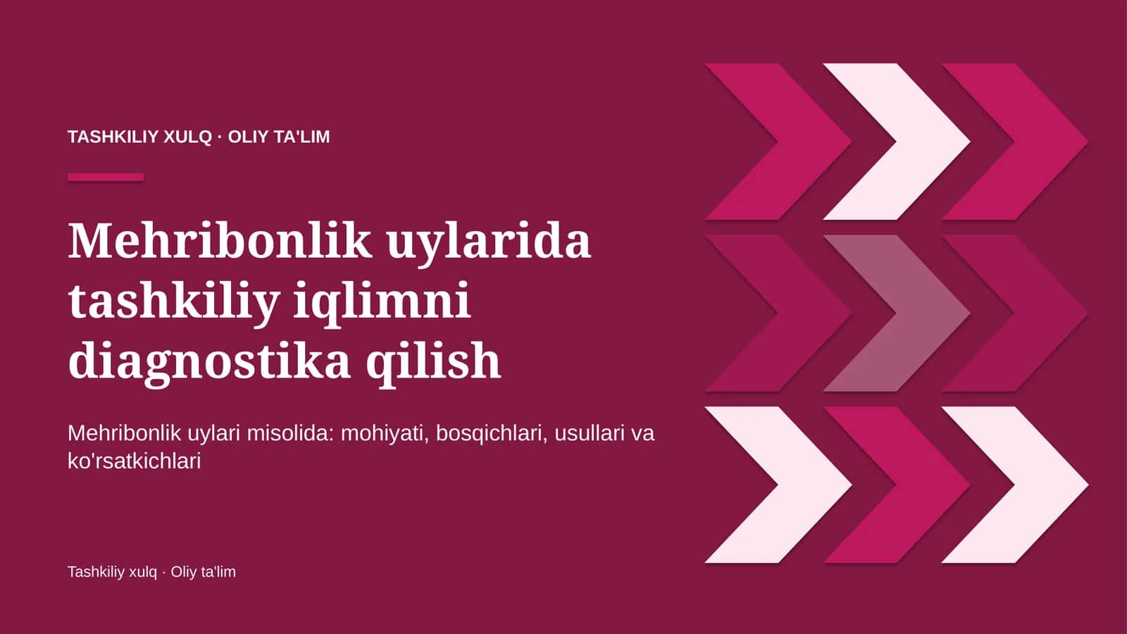 mehribonlik uylarida tashkiliy iqlimni diagnostika qilish 4150