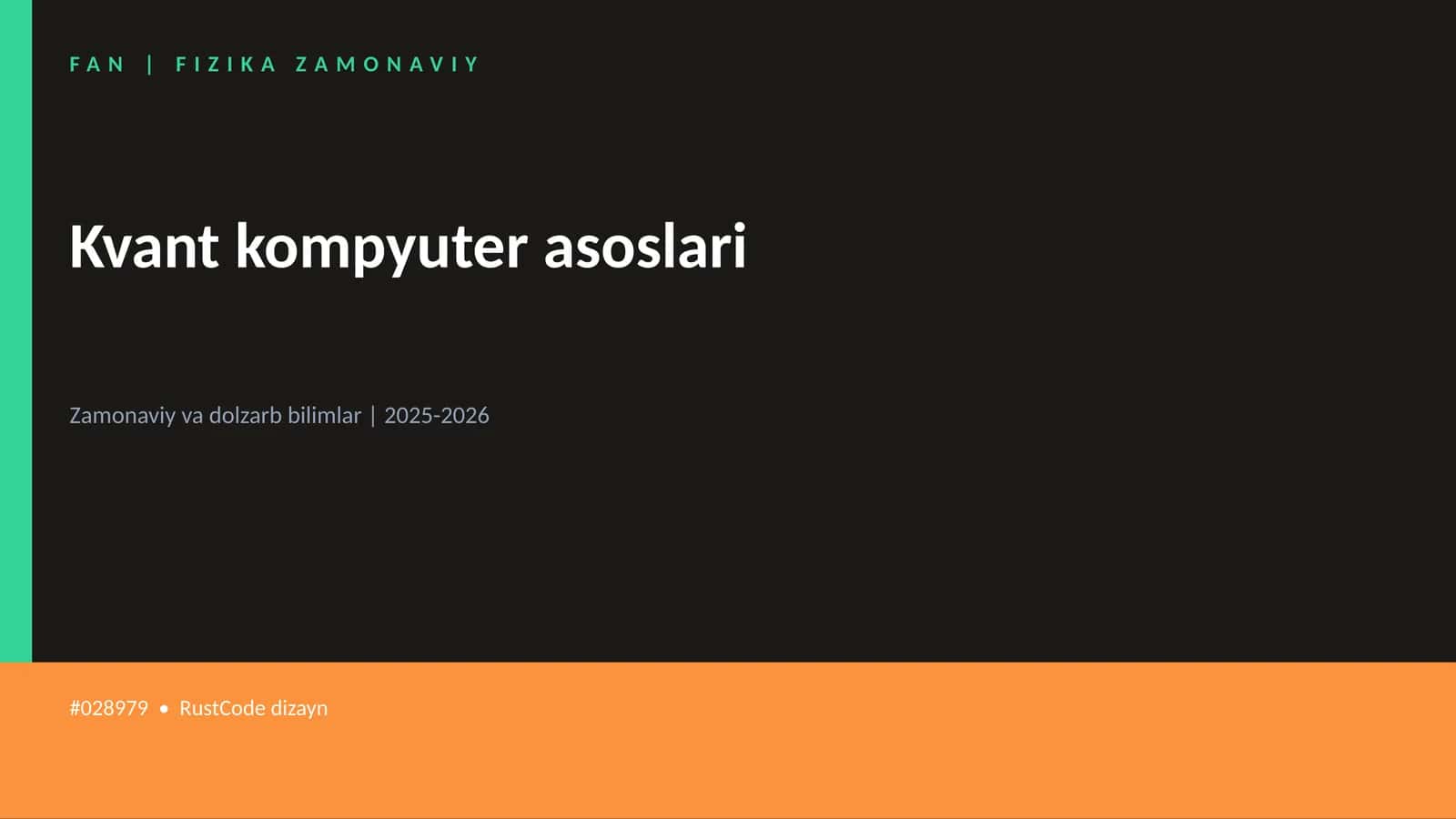 Kvant kompyuter asoslari