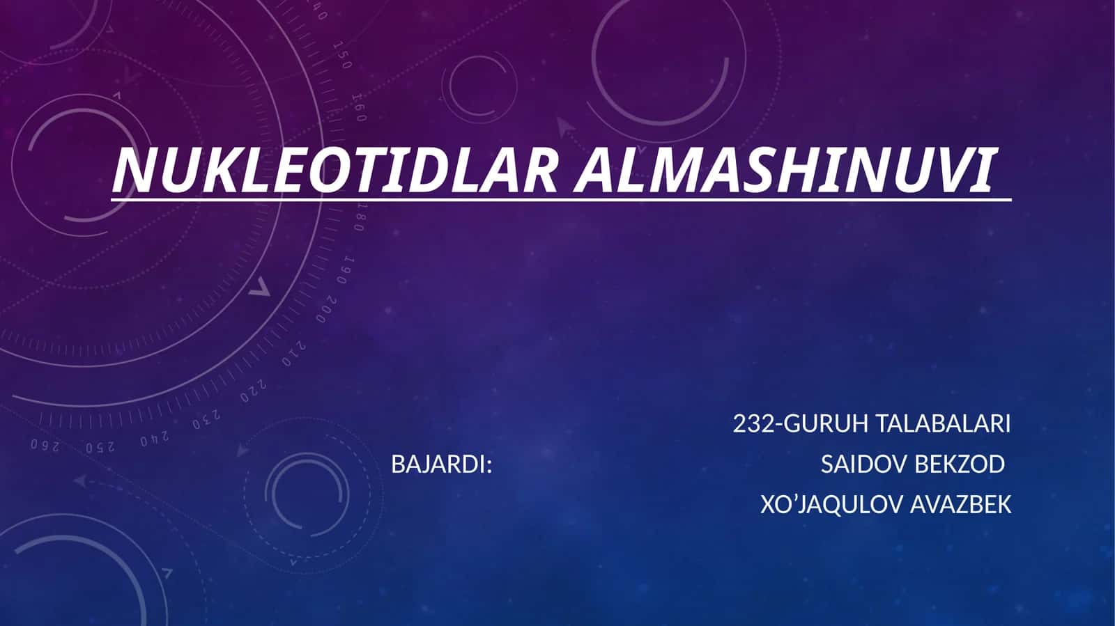 Nukleotidlar almashinuvi