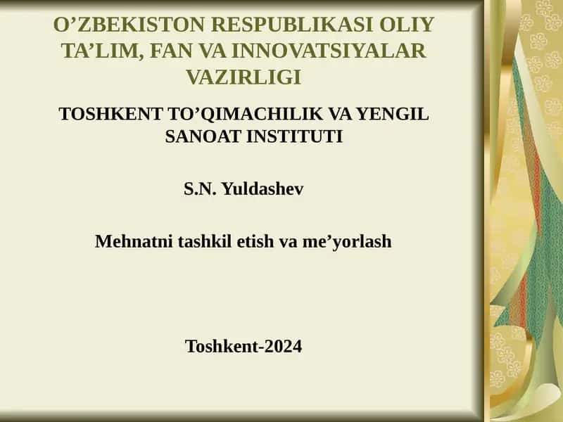 Mehnat intizomi va unimustaxkamlash yo'llari
