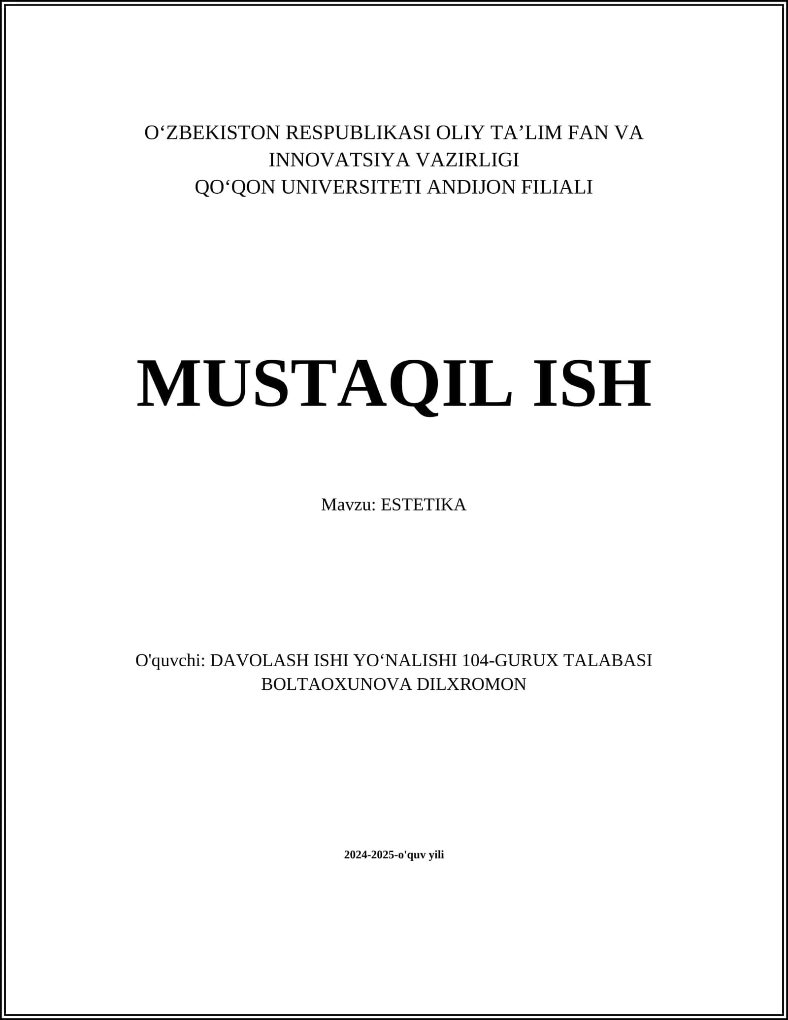 ESTETIKA