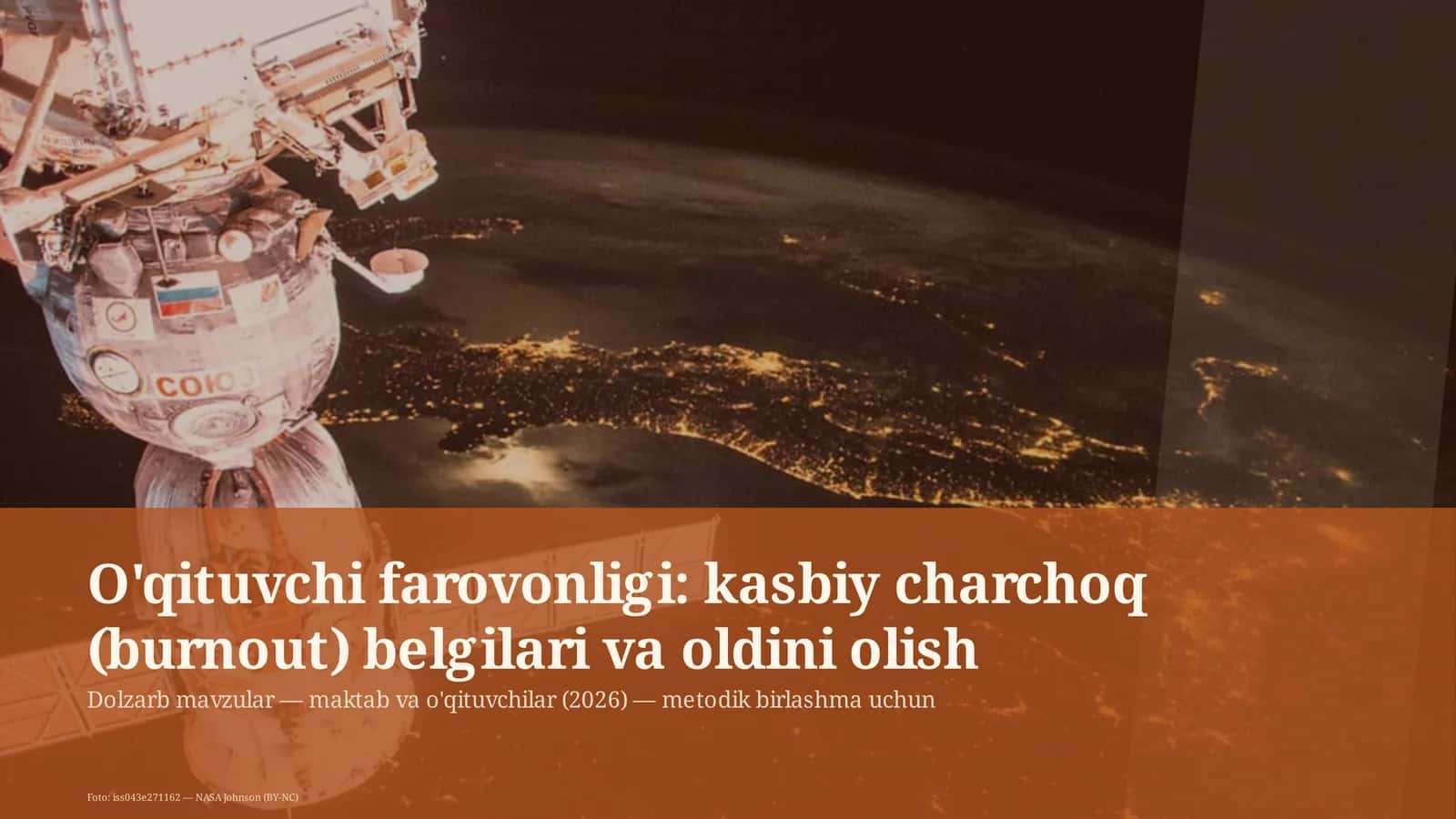 Dolzarb mavzular — maktab va o'qituvchilar