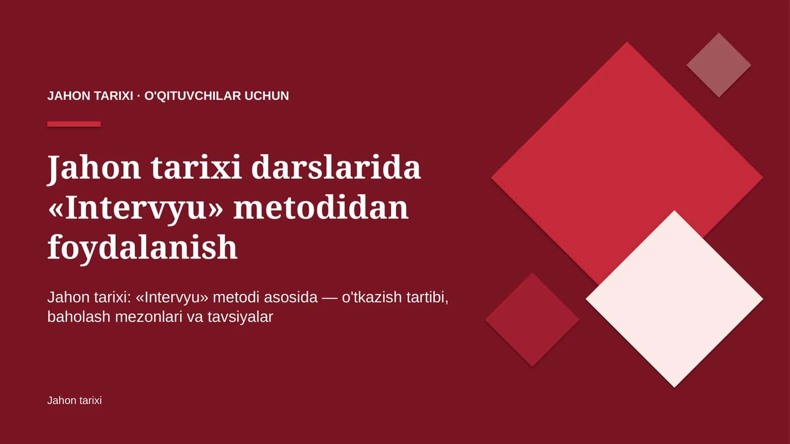 jahon tarixi darslarida intervyu metodidan foydalanish 9127