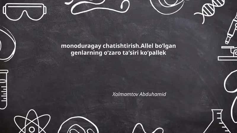 Monoduragay chatishtirish