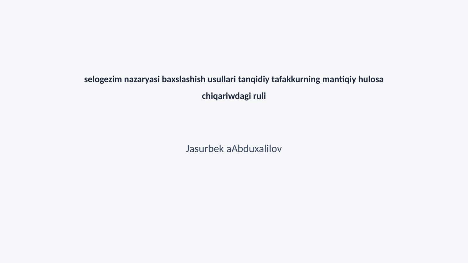 Selogezim nazaryasi