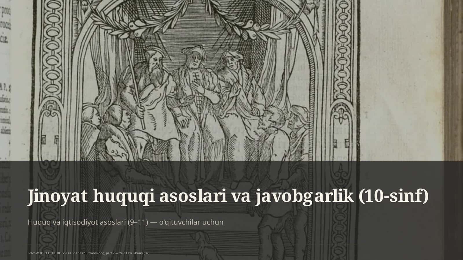 Jinoyat huquqi asoslari va javobgarlik (10-sinf)