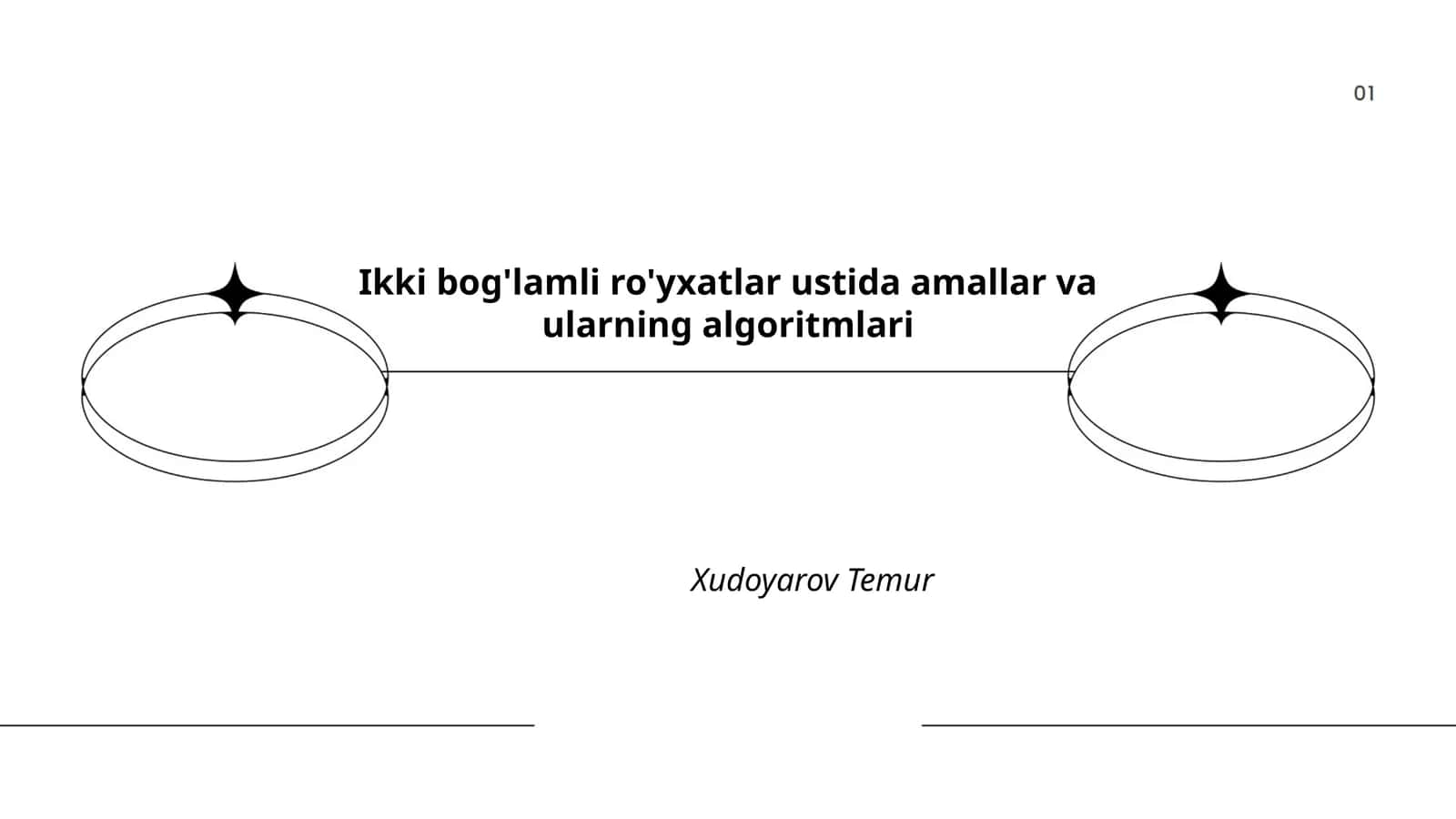 Ikki bog'lamli ro'yxatlar ustida amallar va ularning algoritmlari