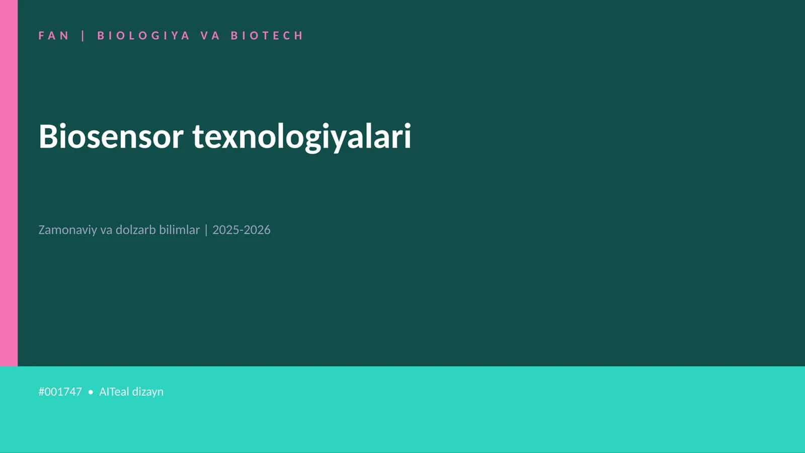 Biosensor texnologiyalari