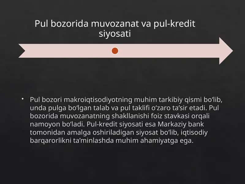 Pul bozori tushunchasi