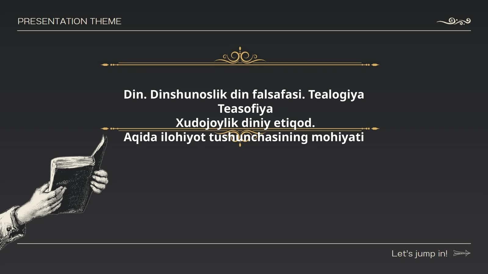 Din. Dinshunoslik din falsafasi. Tealogiya