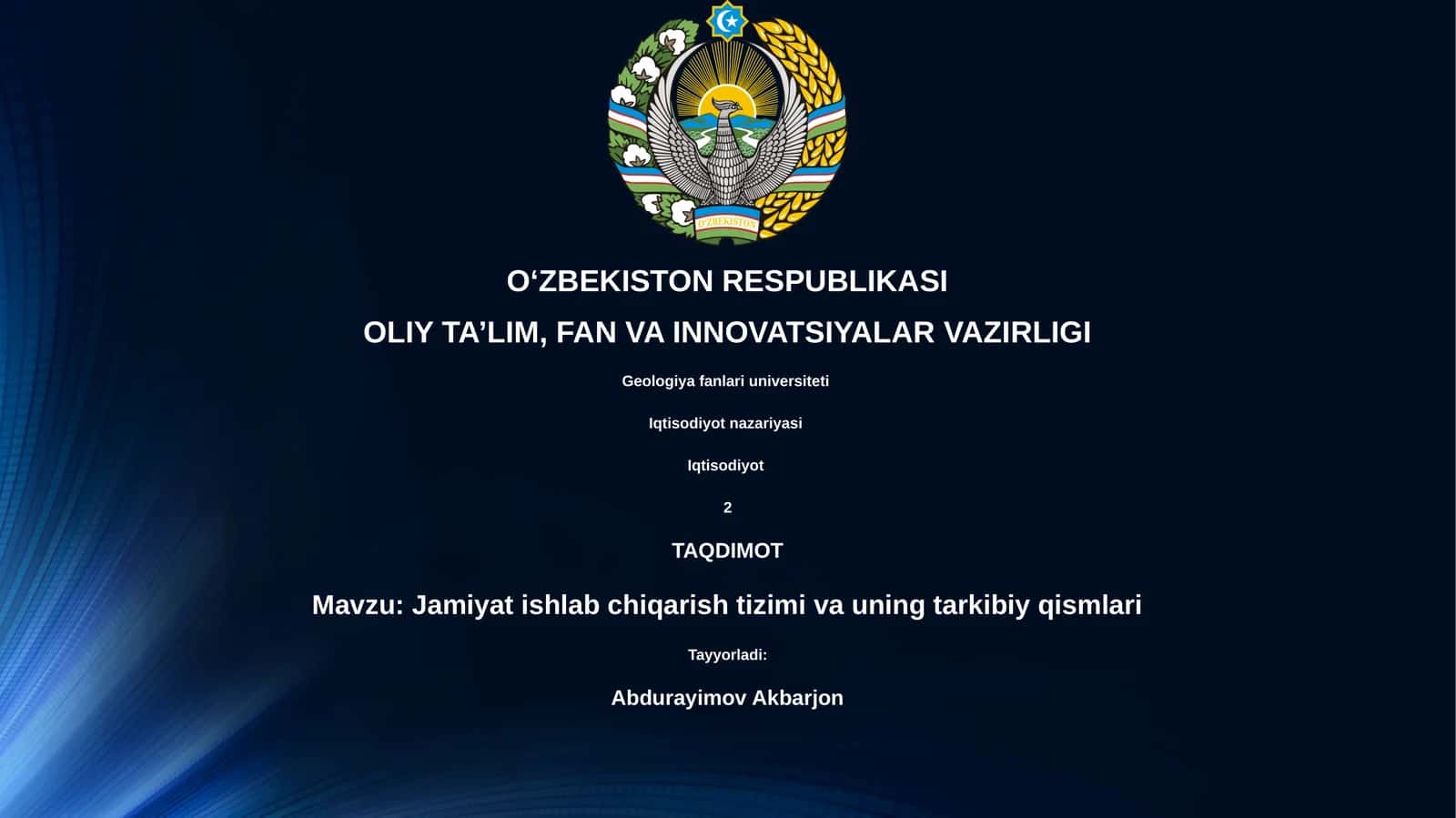 Tizimning mohiyati va tarkibiy qismlari