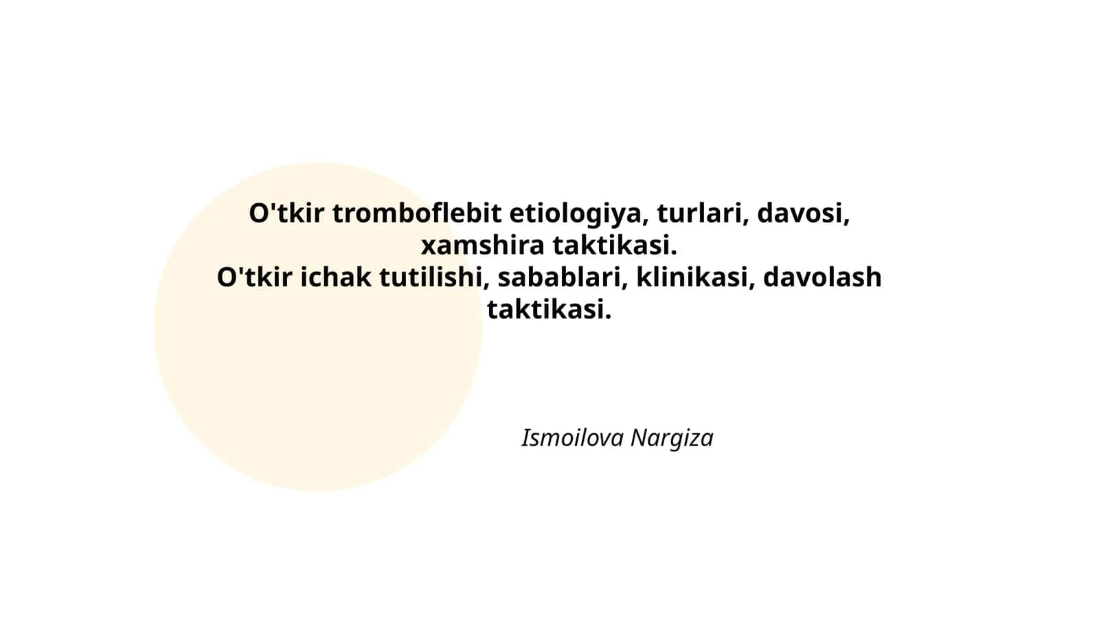 O'tkir Tromboflebit