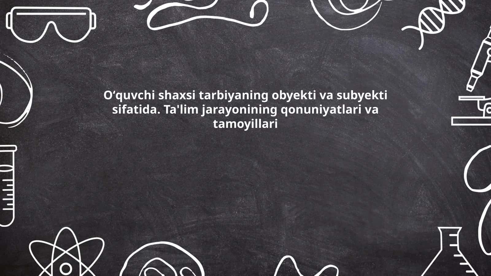 Oʻquvchi shaxsi tarbiya
