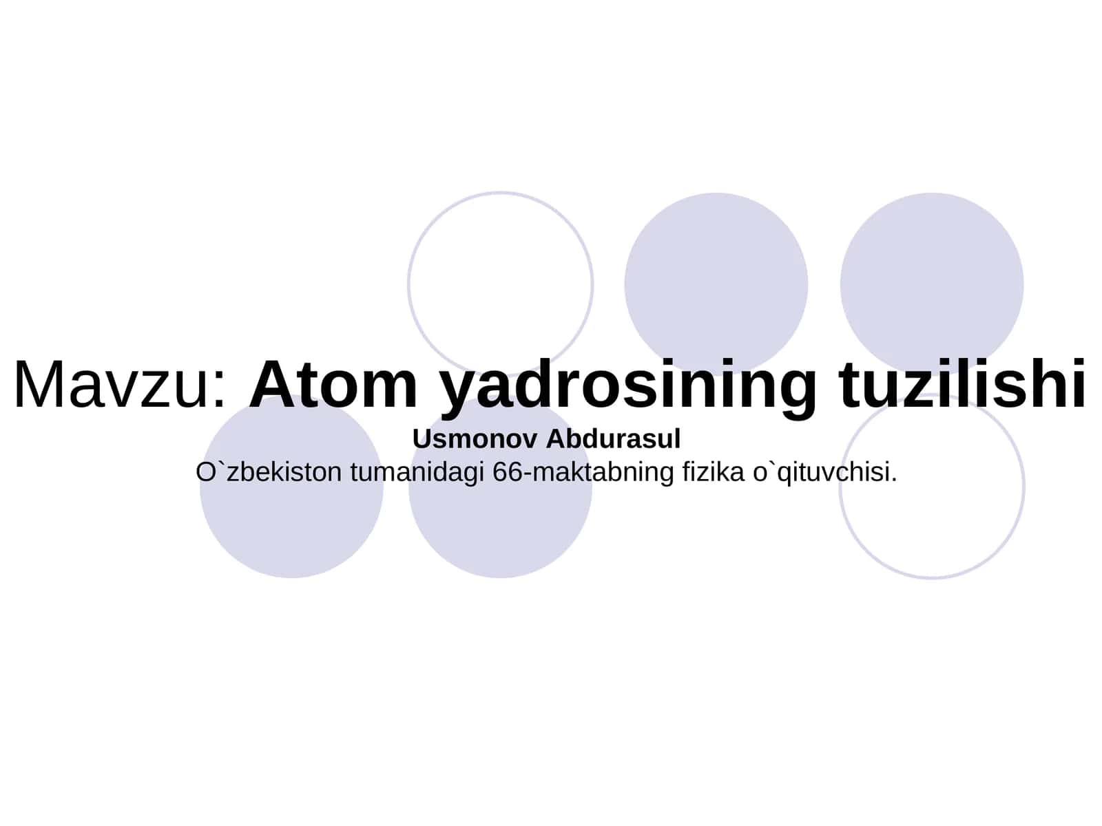 Atom yadrosining tuzilishi