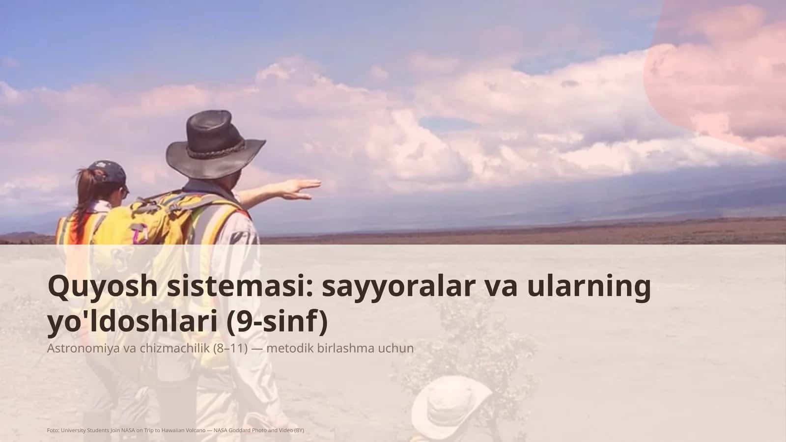 Quyosh sistemasi: sayyoralar va ularning yo'ldoshlari (9-sinf)
