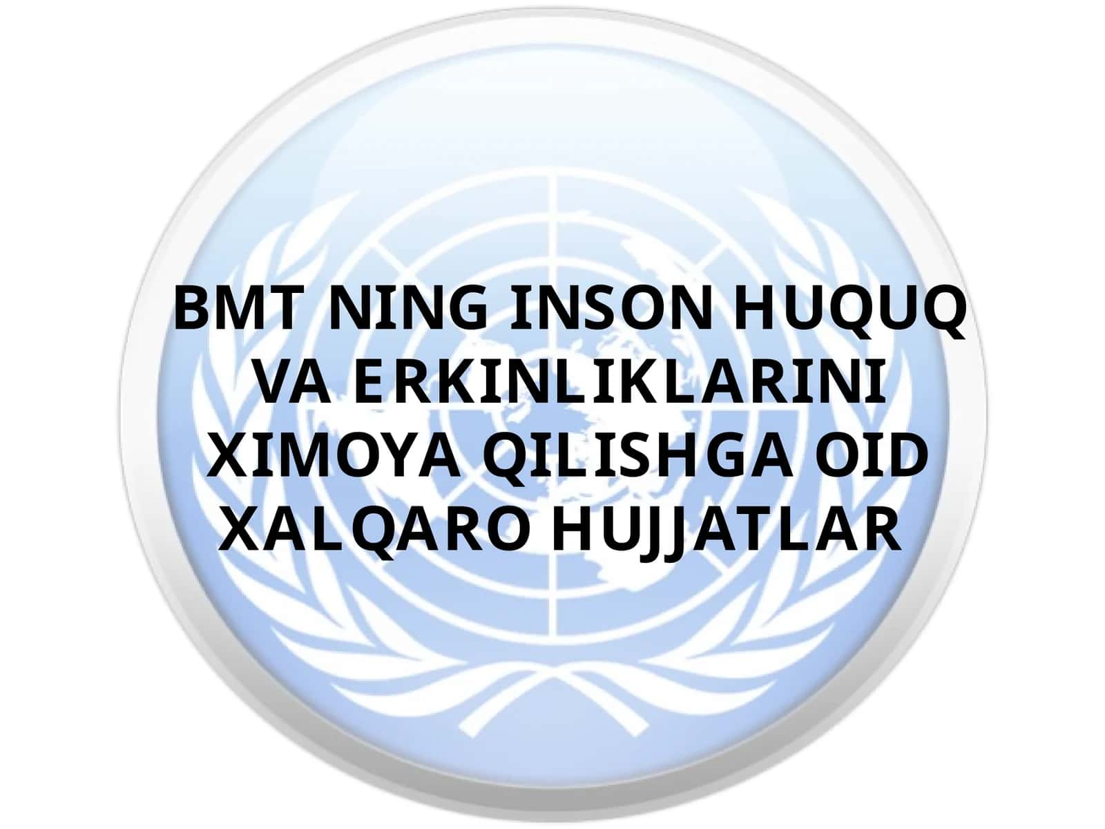 BMT NING INSON HUQUQ VA ERKINLIKLARINI XIMOYA QILISHGA OID XALQARO HUJJATLAR