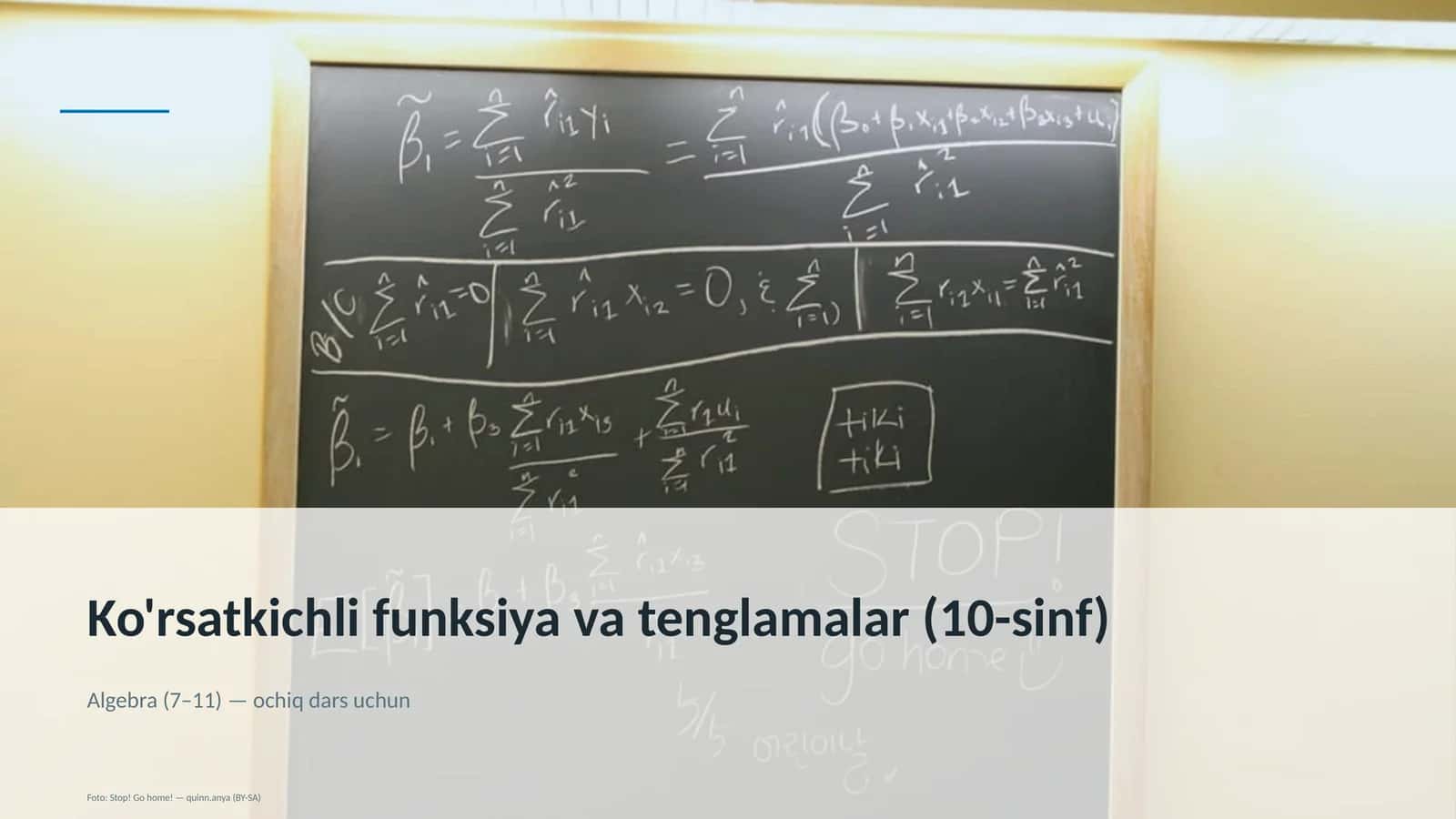 Ko'rsatkichli funksiya va tenglamalar (10-sinf)