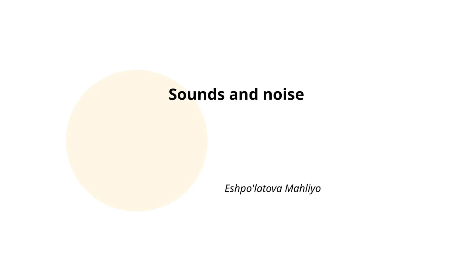 Sound Waves