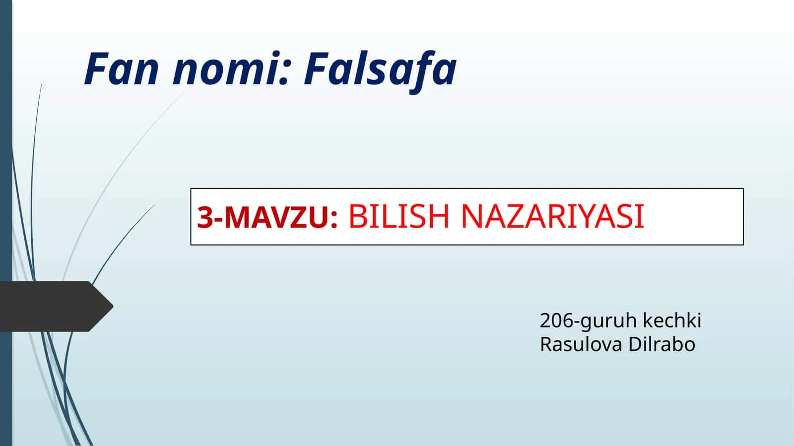 BILISH NAZARIYASI