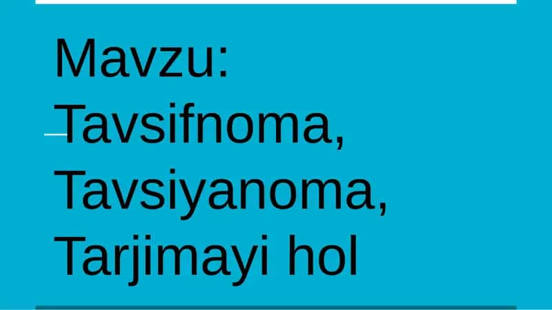 Tavsifnoma