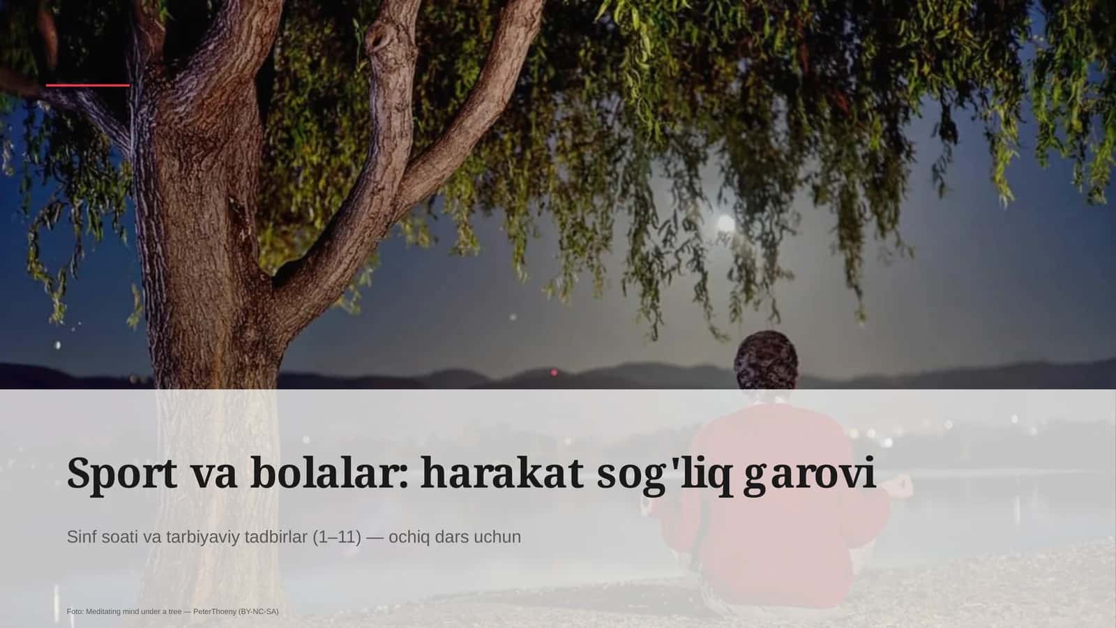 Sport va bolalar: harakat sog'liq garovi