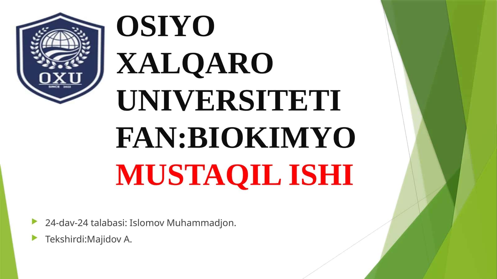 Оshqоzоn suyuqligi tashhisining klinik ahamiyati