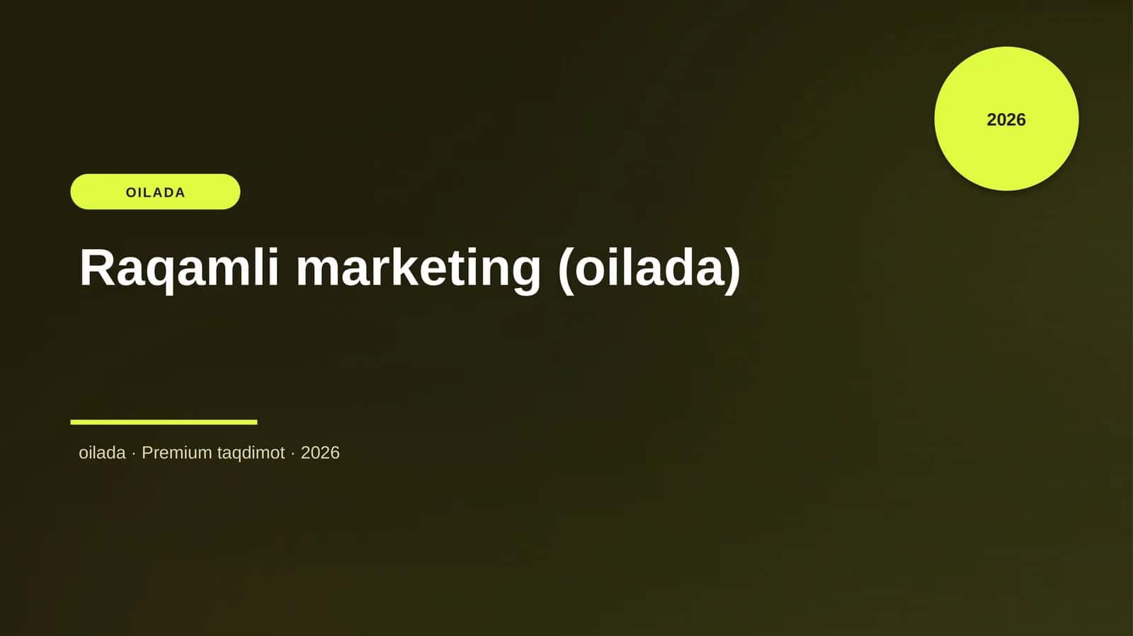 Raqamli marketing (oilada)