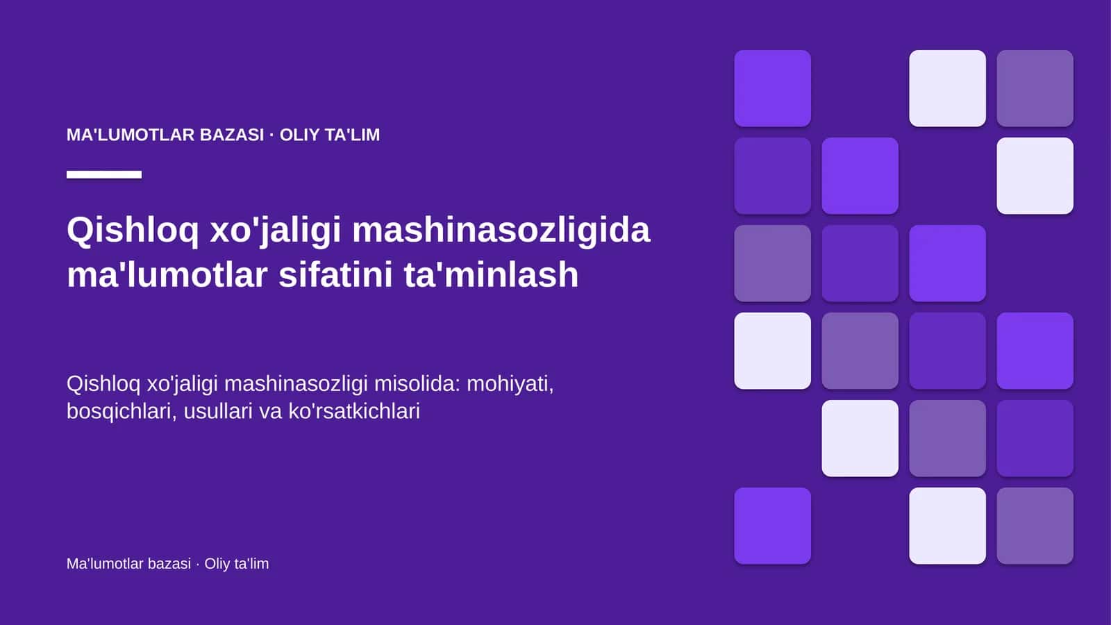 qishloq xo'jaligi mashinasozligida ma'lumotlar sifatini ta'minlash 2219