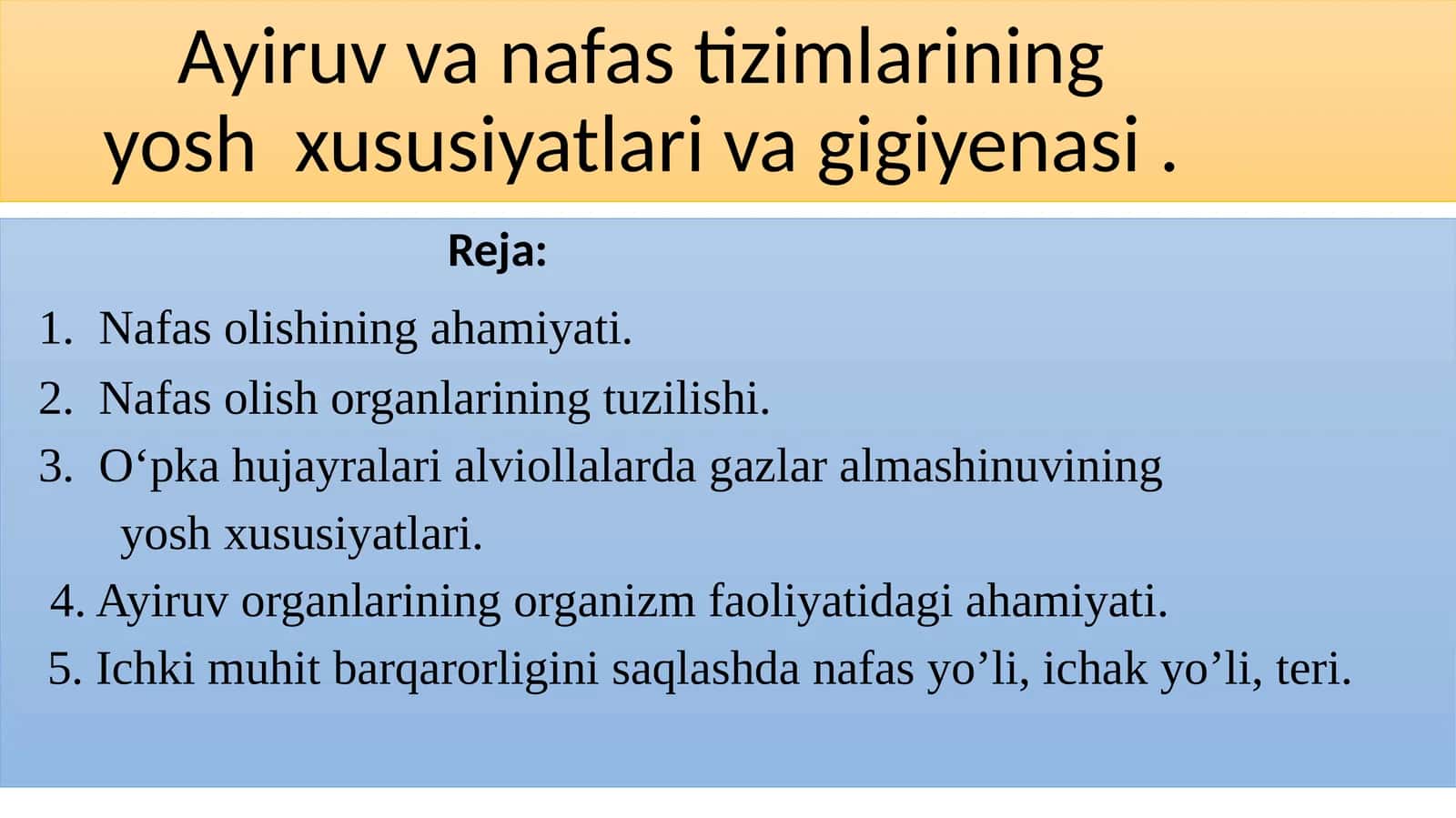 Ayiruvvanafastizimlariningyoshxususiyatlarivagigiyenasi