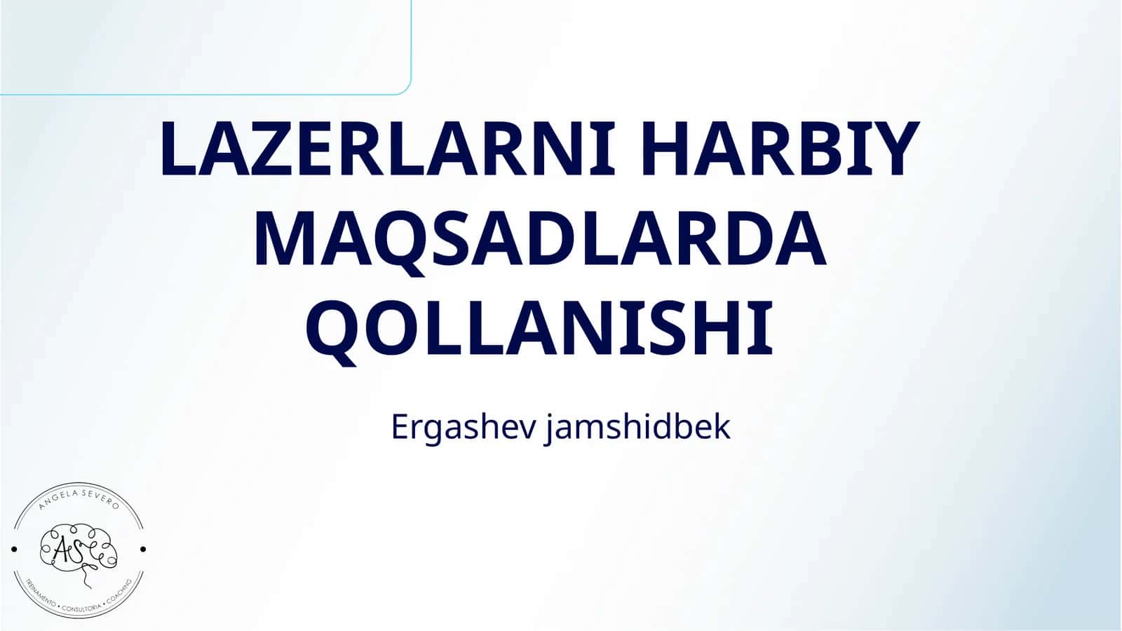 LAZERLARNI HARBIY MAQSADLARDA QOLLANISHI