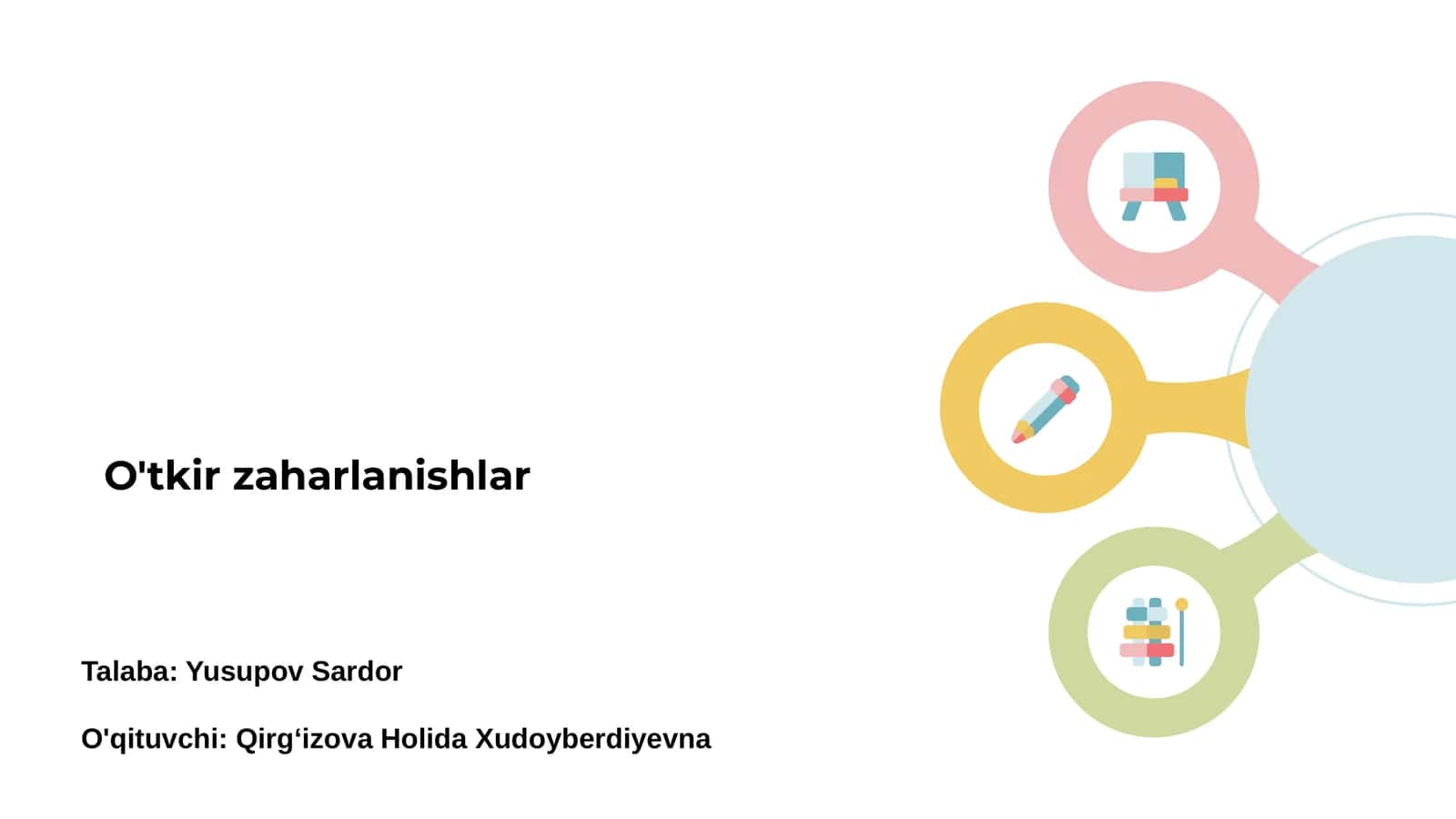 O'tkir zaharlanishlar