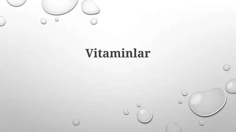 Vitaminlar