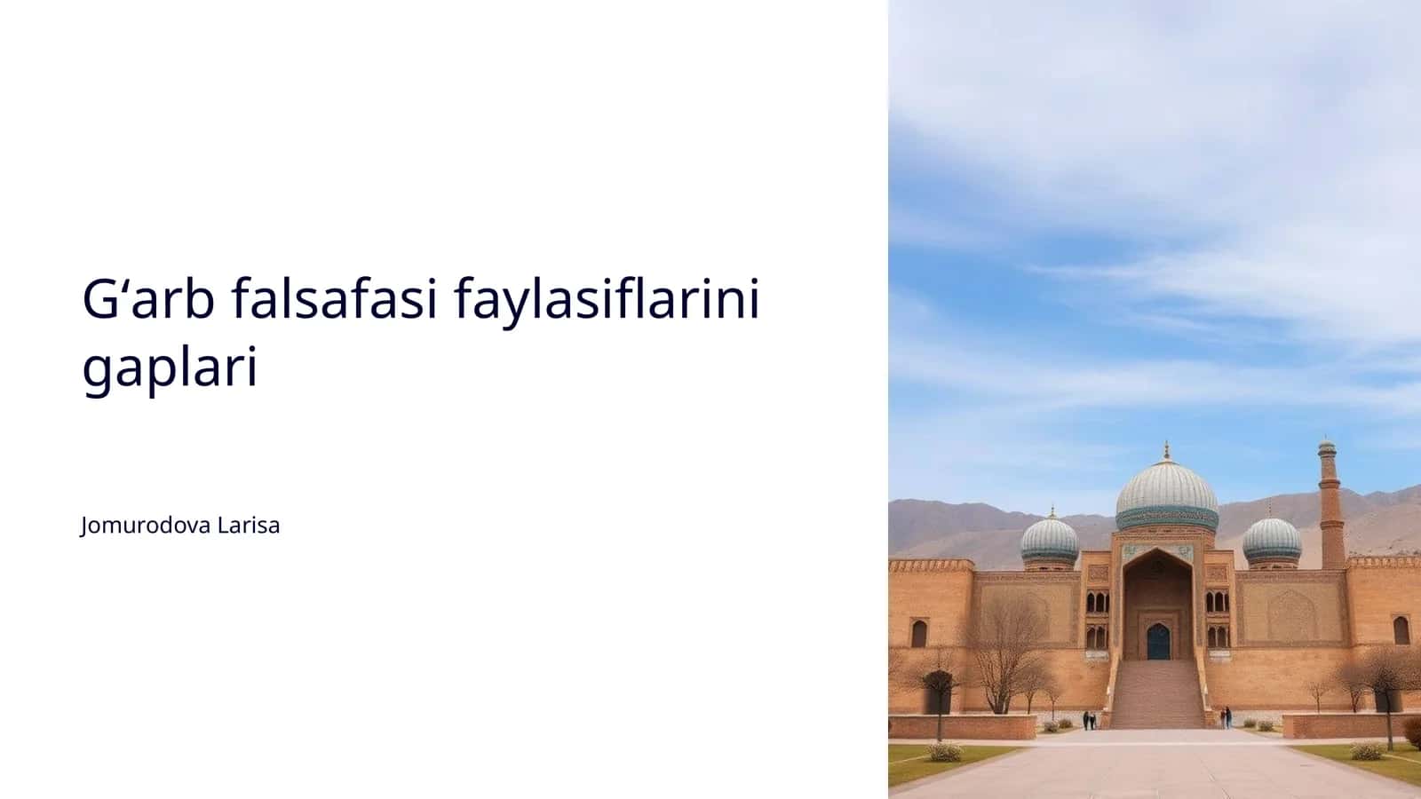 Gʻarb falsafasi faylasiflarini gaplari
