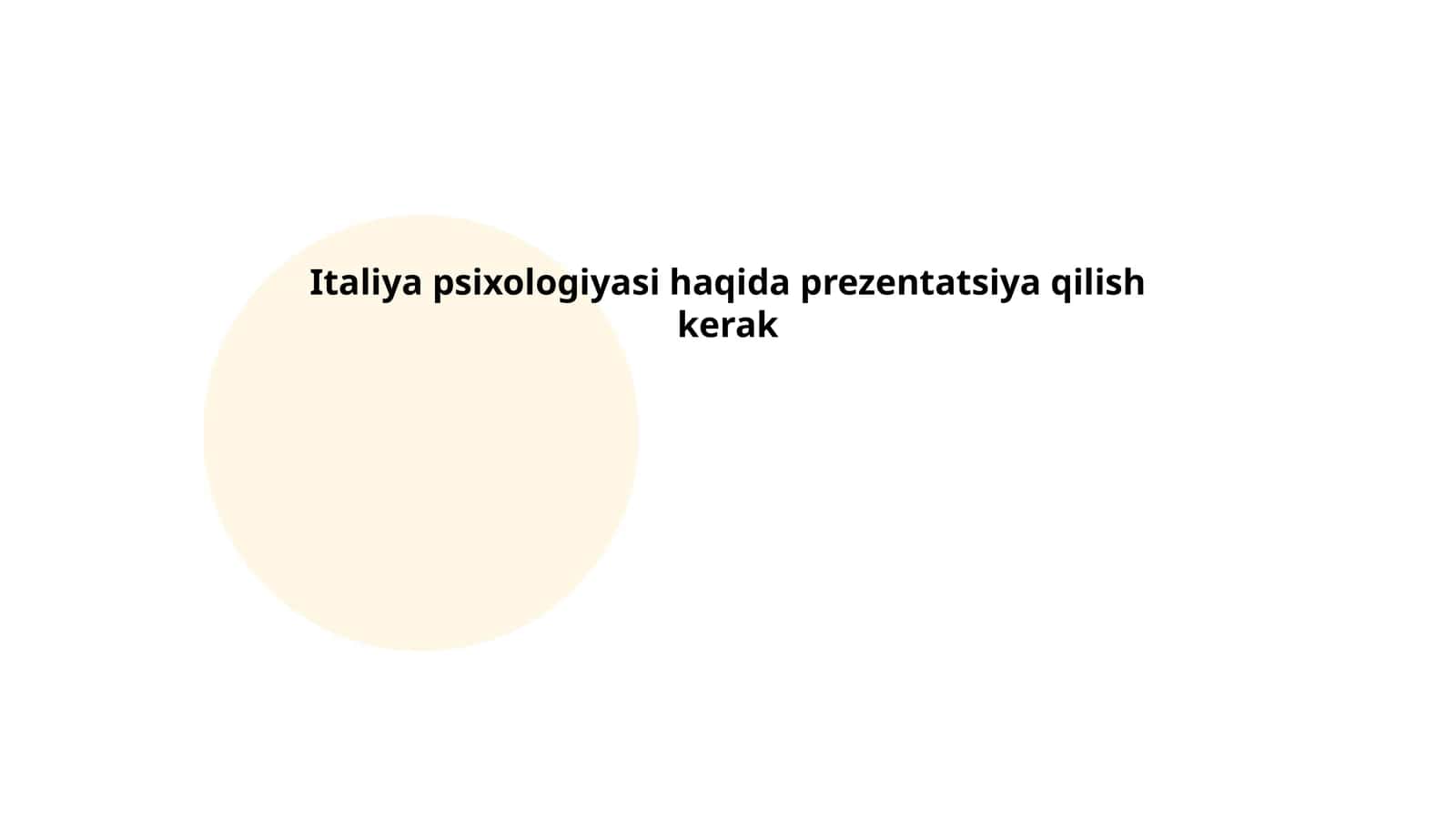 Italiya psixologiyasi