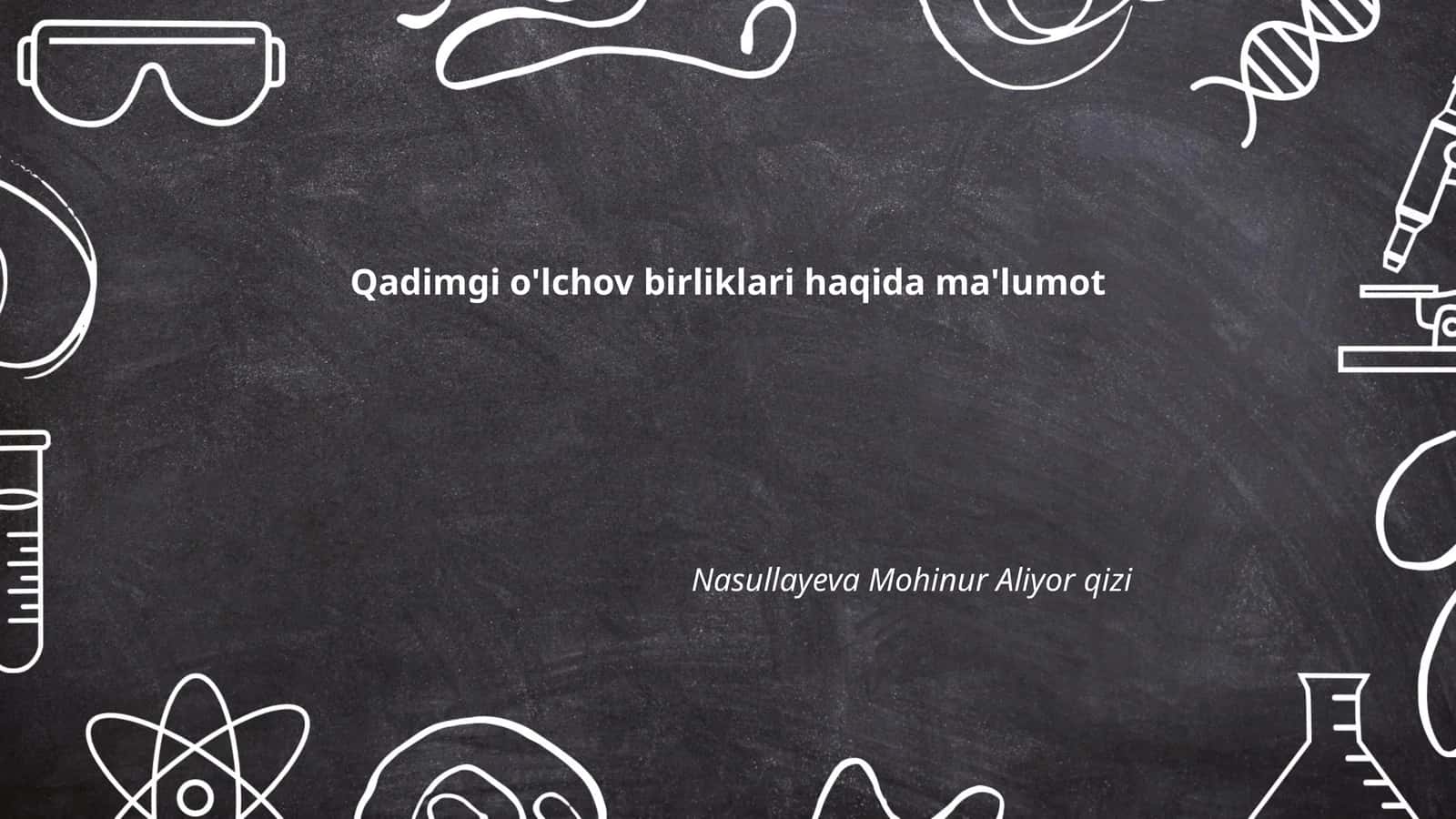 Qadimgi uzunlik o'lchov birliklari