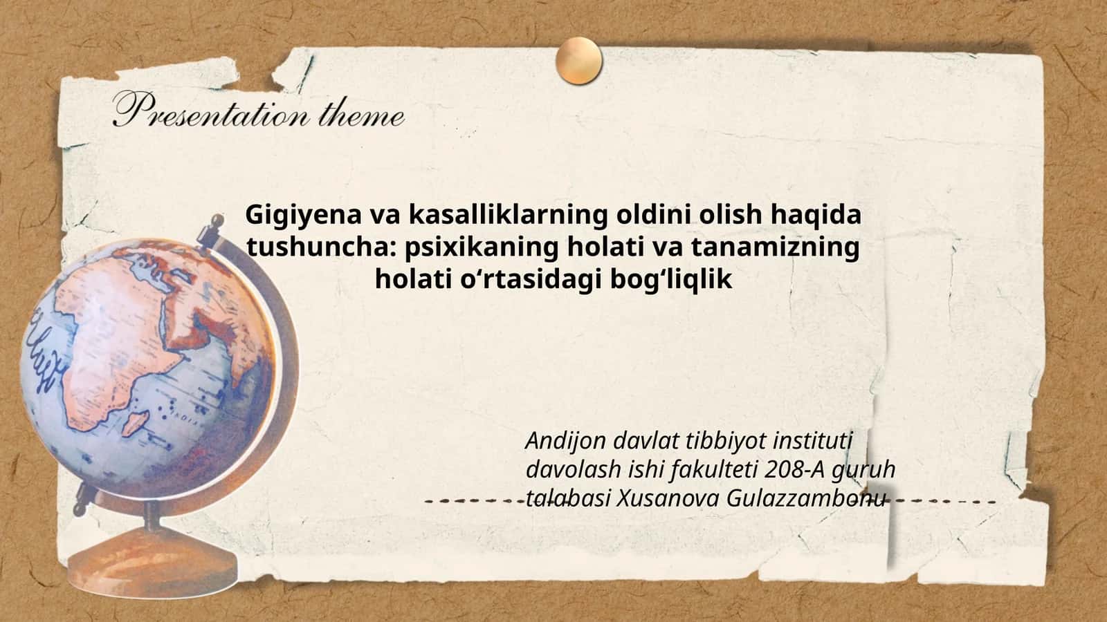 Gigiyena va kasalliklarning oldini olish haqida tushuncha