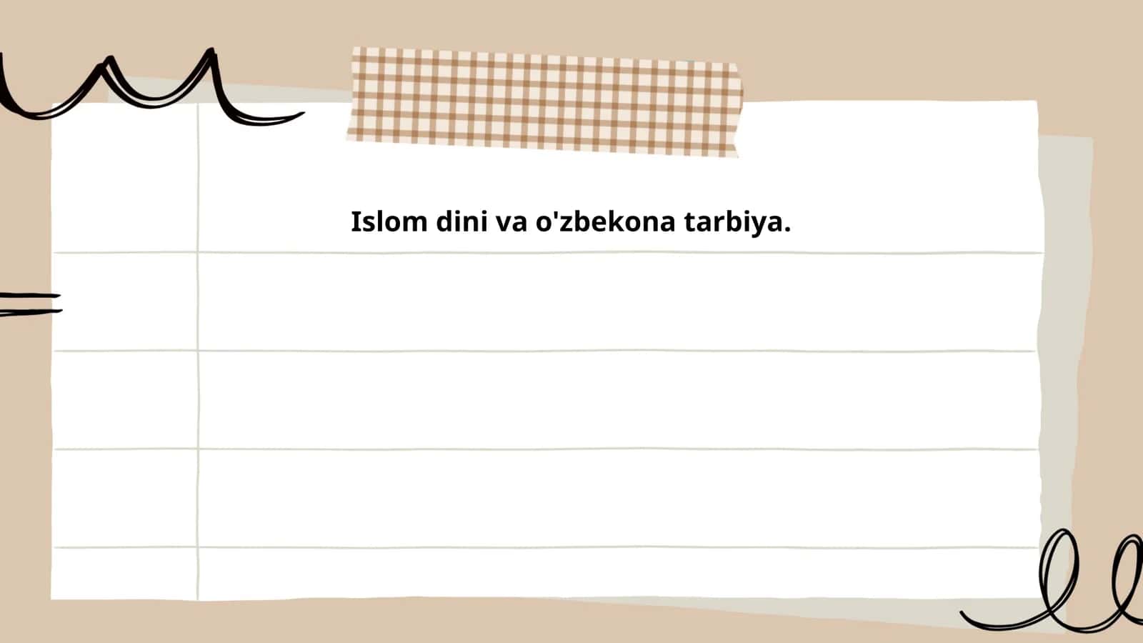 Islom dini va o'zbekona tarbiya